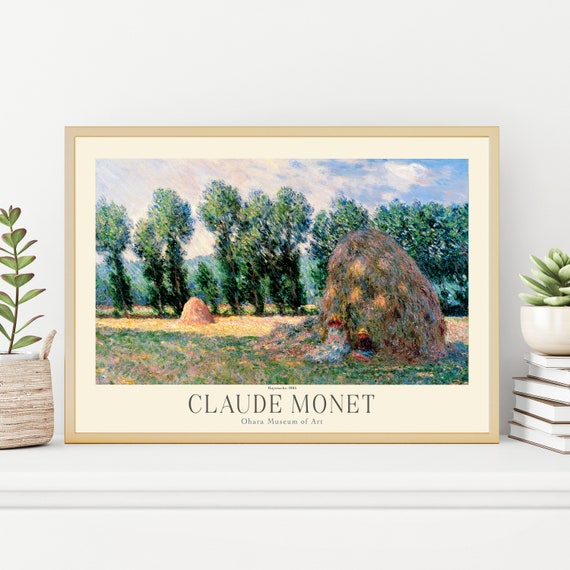 Claude Monet Painting Prints Museum Gallery Exhibition Poster Claude Monet Artworks Claude Monet Poster Prints Monet Vintage Print