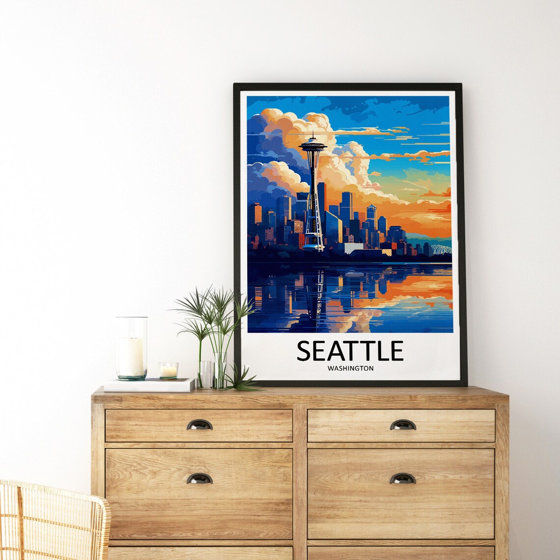 Seattle Travel Poster, Washington Wall Decor - Image 3