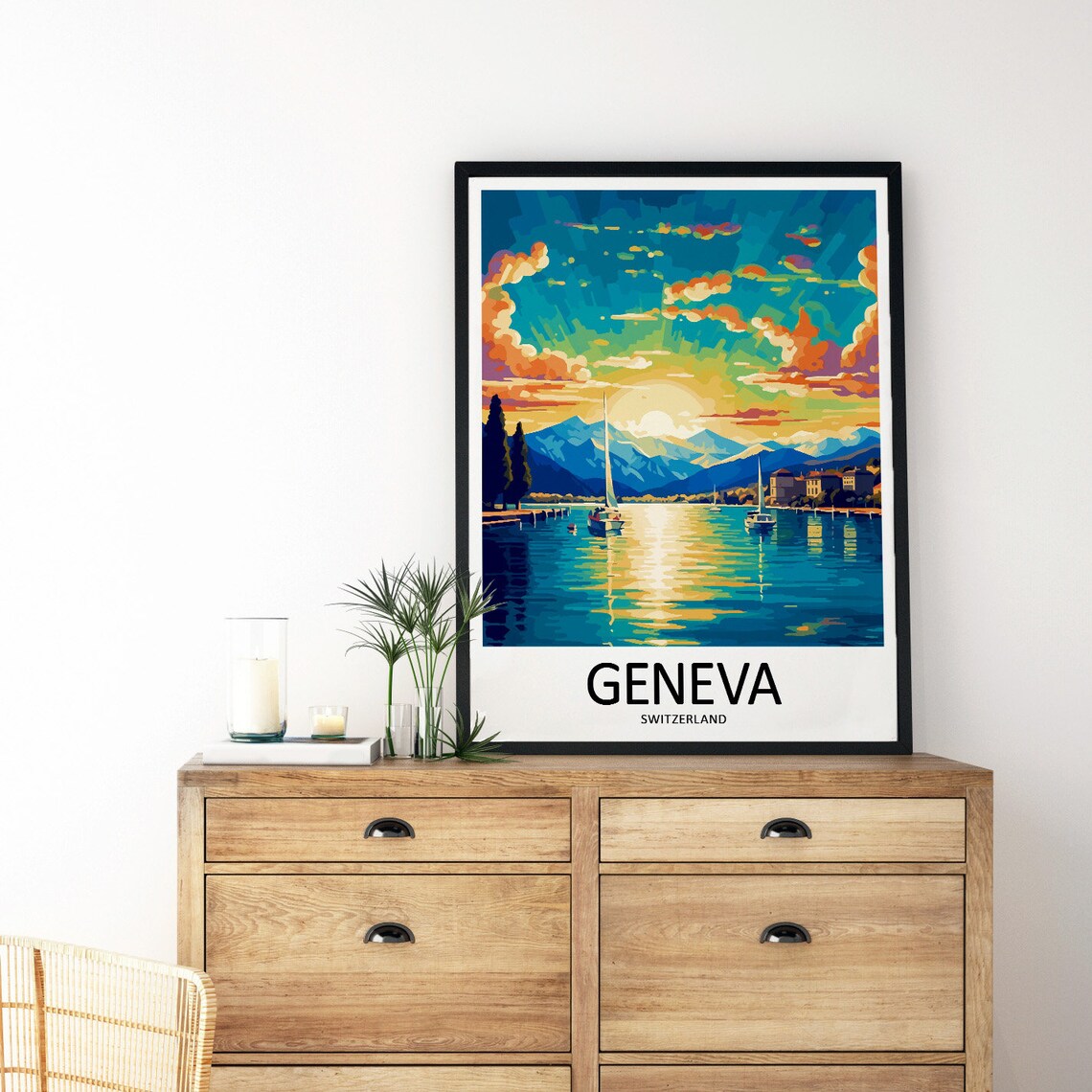 Geneva Travel Print, Switzerland Wall Decor - Image 3