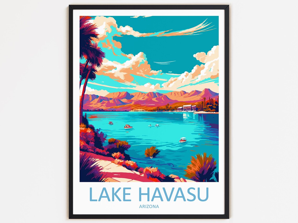 Lake Havasu Travel Poster, Arizona Wall Decor