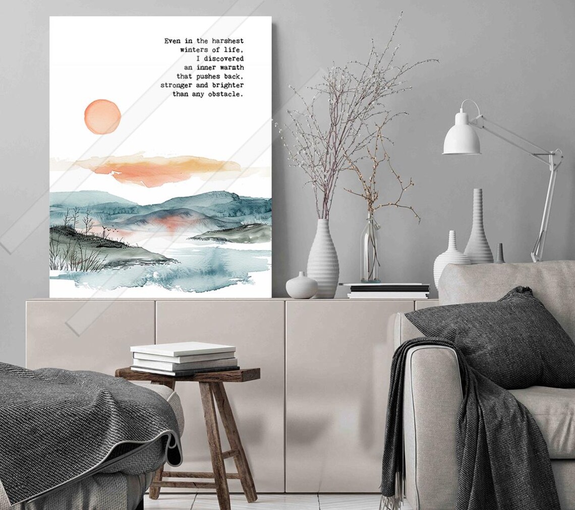 Inner Warmth of Resilience Motivational Art Print - Image 3