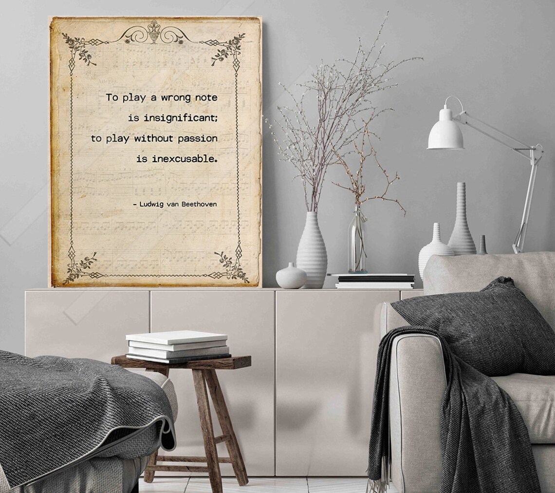 Beethoven Inspirational Quote Office Art Print - Image 3