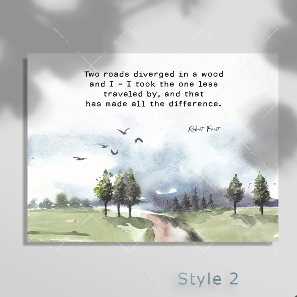 Robert Frost Quote, Literature Housewarming Art Print - Image 3