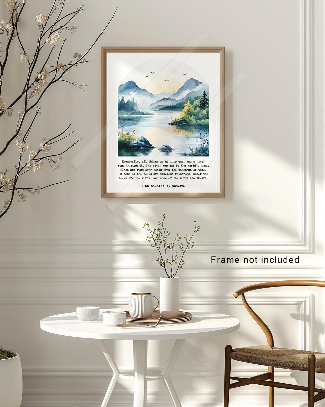 Eventually All Things Merge Into One, River Quote Poster - Image 2