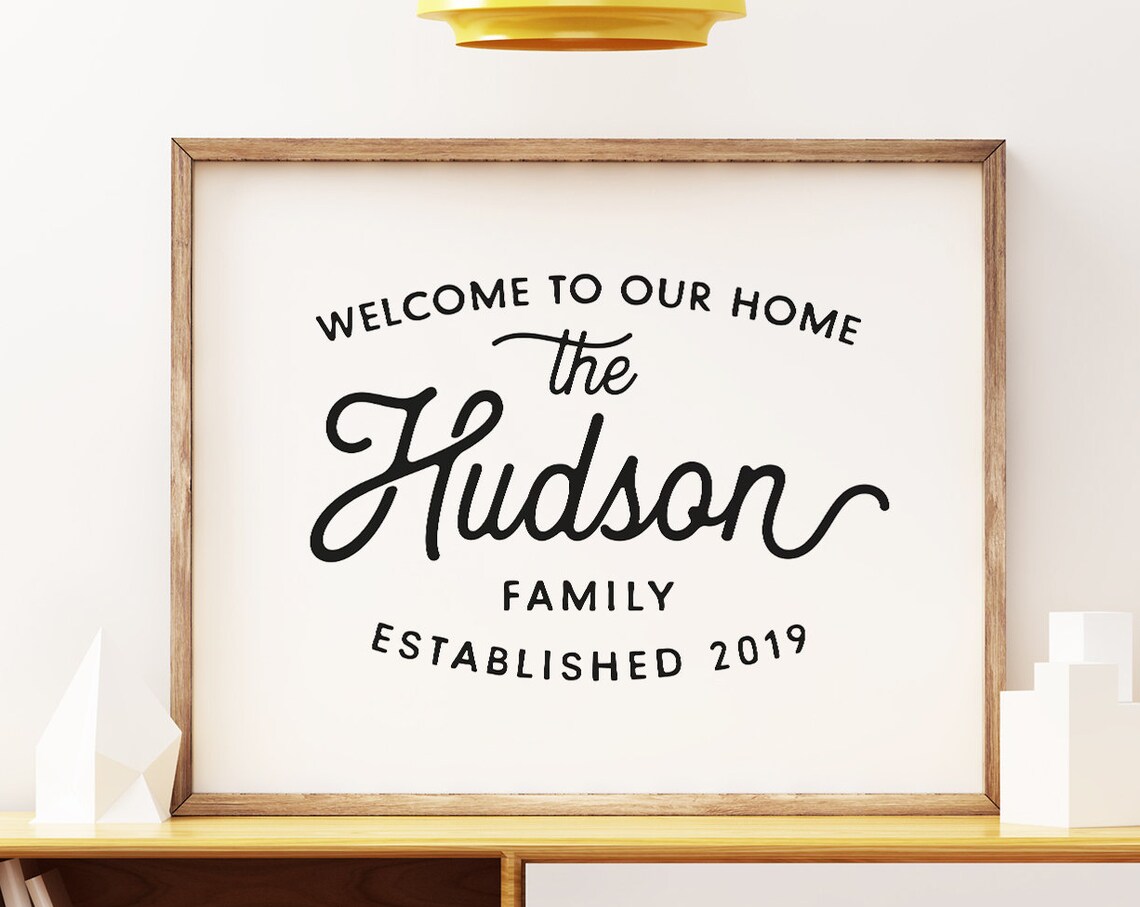 Personalized Family Name Sign, Custom Name Print - Image 3