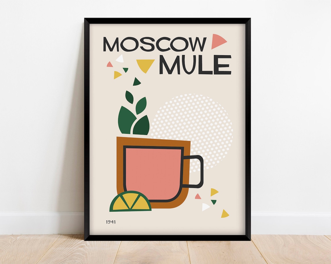 Retro Moscow Mule Mid-Century Kitchen Art Print