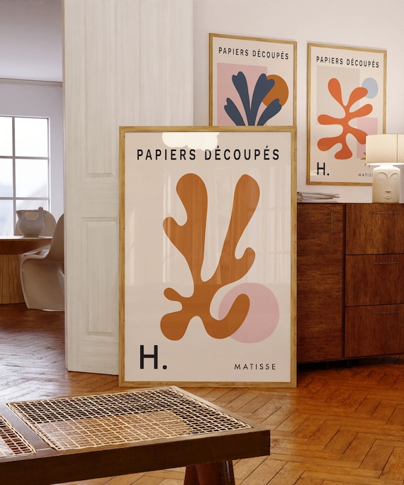 Matisse Papiers Decoupes Terracotta Coral Cut Out Style Poster