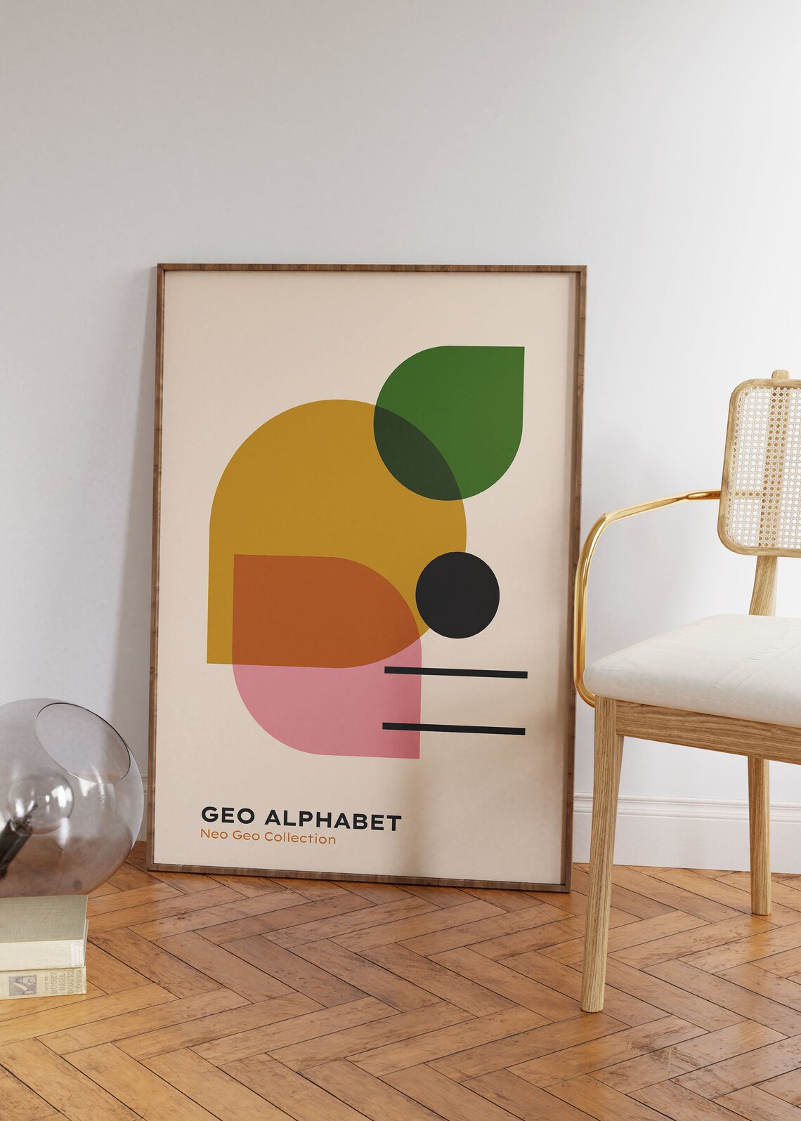 Retro Bauhaus Abstract Poster, Mid-Century Modern - Image 3