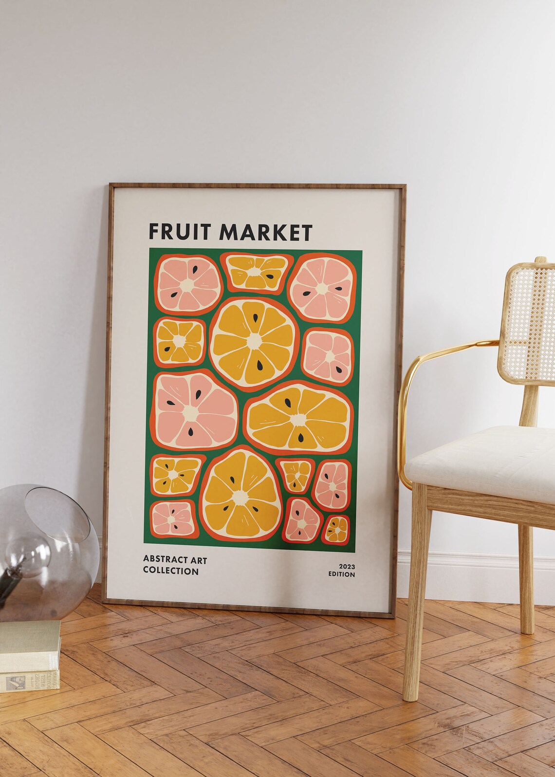 Retro Kitchen Fruit Market Art Print, Vintage Dining - Image 2