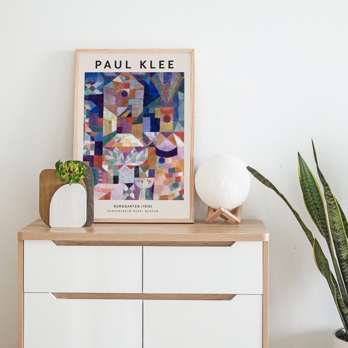 Paul Klee Burggarten 1919 Cubist Geometric Abstract Museum Print - Image 2