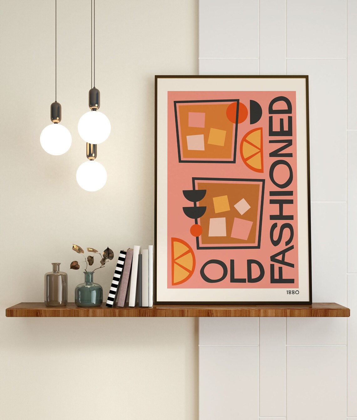 Old Fashioned Cocktail Retro Kitchen Art Print - Image 3