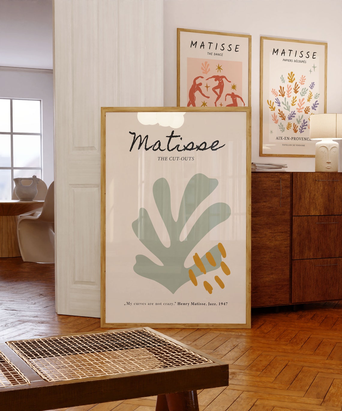 Henri Matisse The Cut-Outs Sage Green Leaf Exhibition Style Poster
