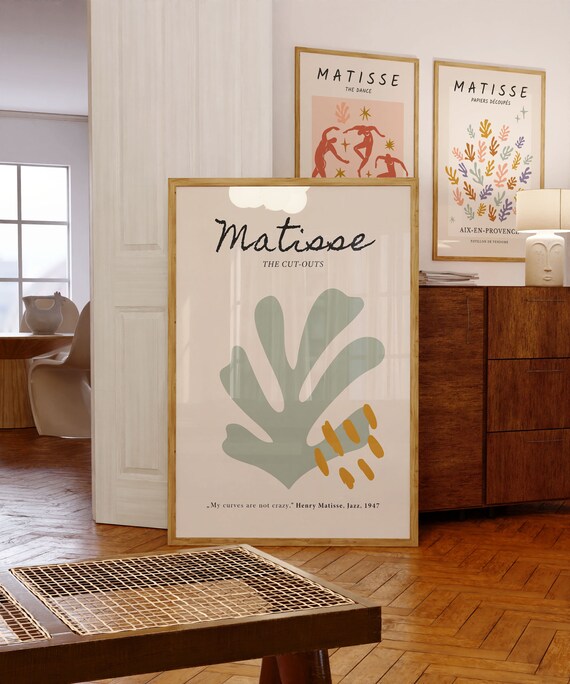 Henri Matisse The Cut-Outs Sage Green Leaf Exhibition Style Poster