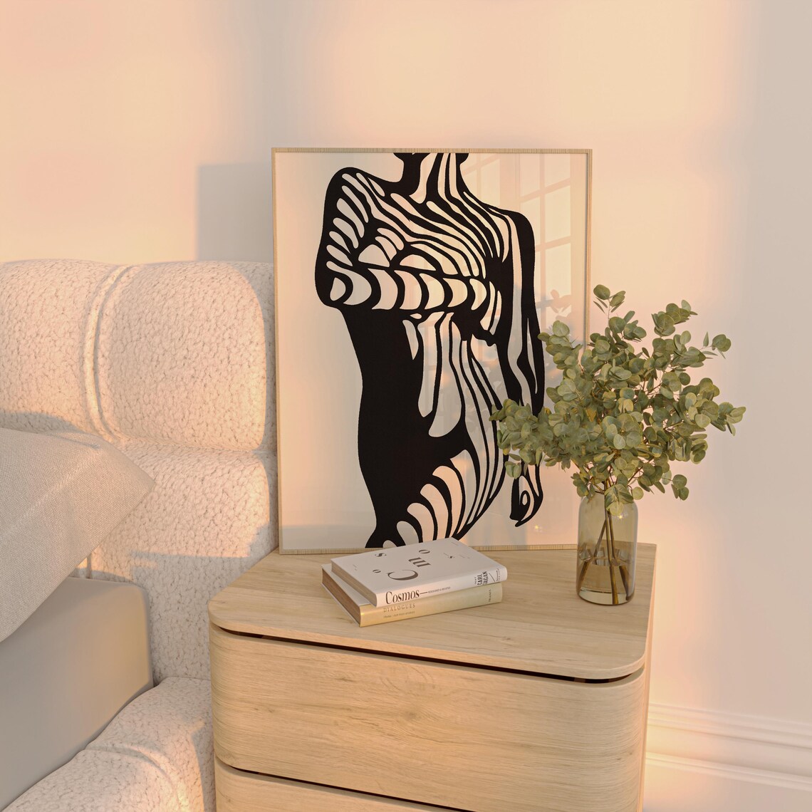 Female Silhouette Line Art, Modern Abstract Art Print - Image 4