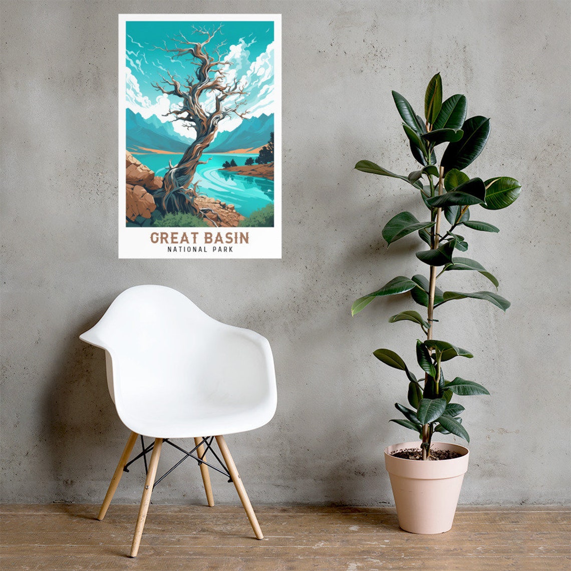 Great Basin National Park Bristlecone Pine Lake Vintage Poster - Image 2