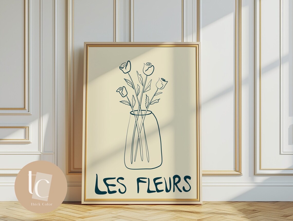 Les Fleurs Abstract Botanical Art Print Set