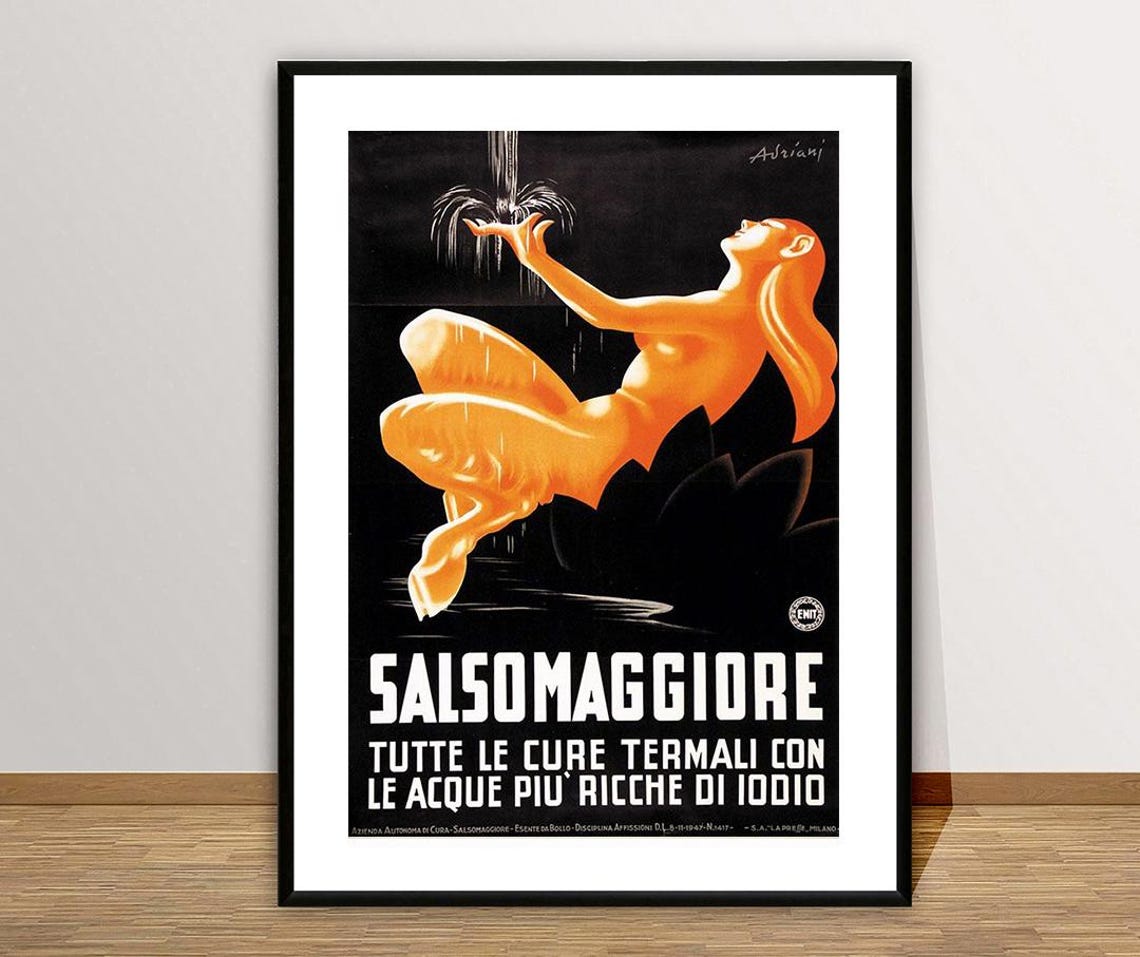 Salsomaggiore Italian Thermal Spa Vintage Advertising Poster - Image 2