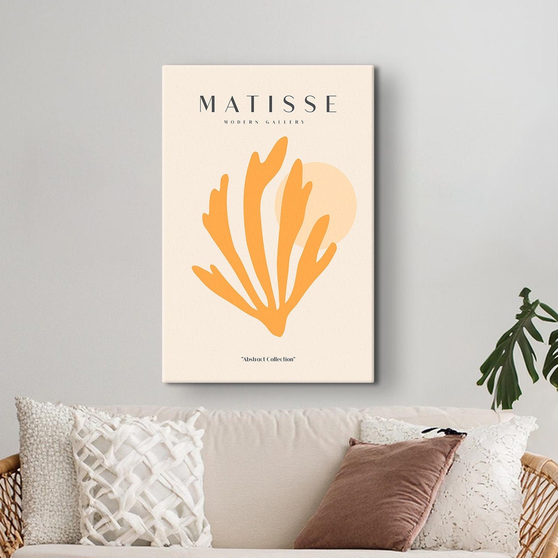 Matisse Modern Gallery Yellow Leaf Abstract Collection Poster