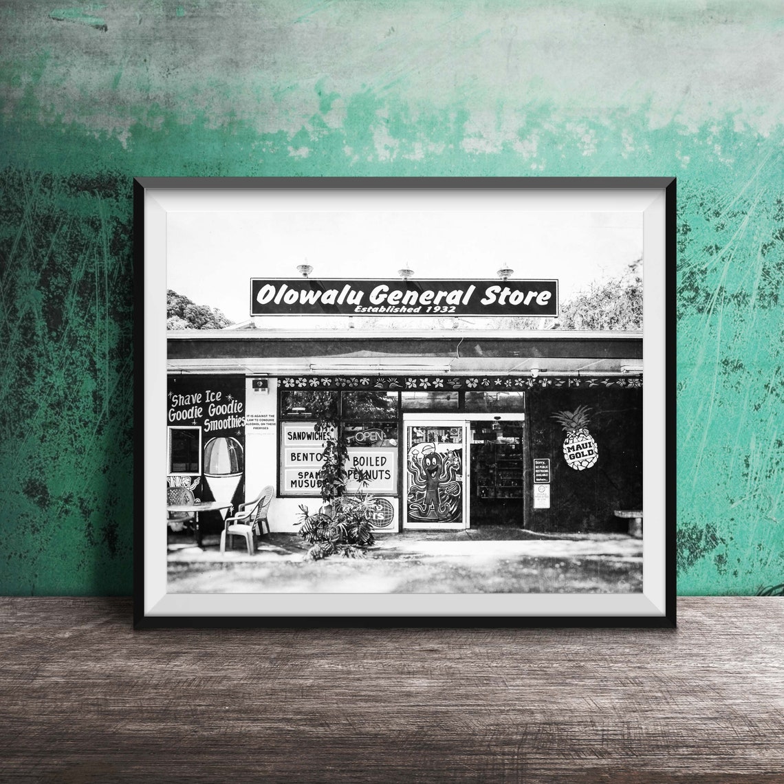 Olowalu General Store Maui Hawaii Established 1932 Sign Poster - Image 2