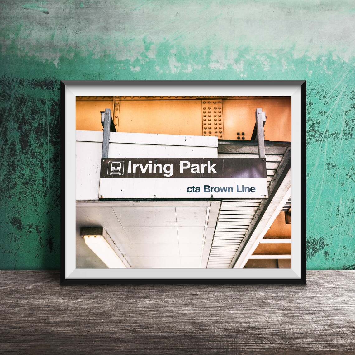 Irving Park CTA Brown Line Chicago Station Sign Photography Poster