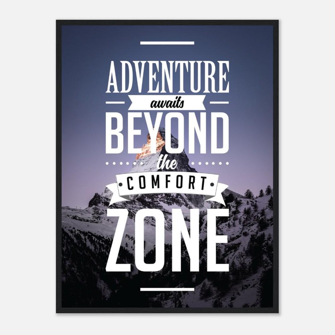 Adventure Awaits Mountain Quote, Motivational Decor - Image 2
