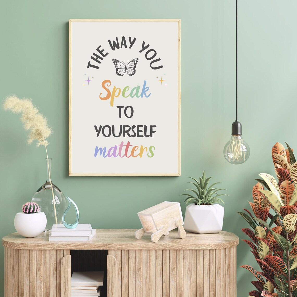 The Way You Speak to Yourself Matters Rainbow Pastel Self Love Poster - Image 5