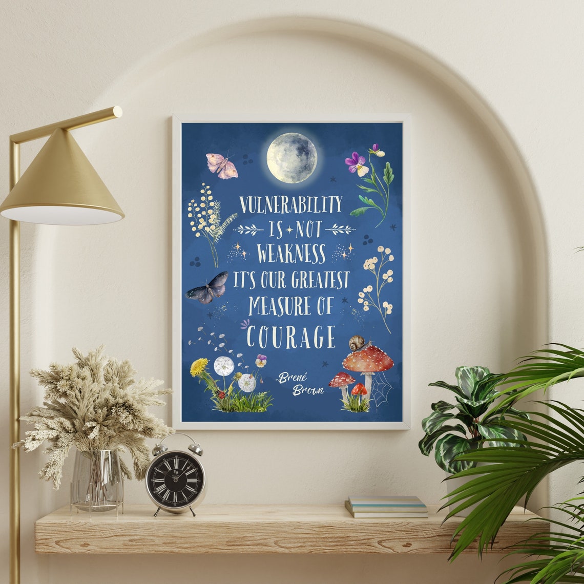 Brene Brown Vulnerability Is Not Weakness Courage Moonlight Poster - Image 5