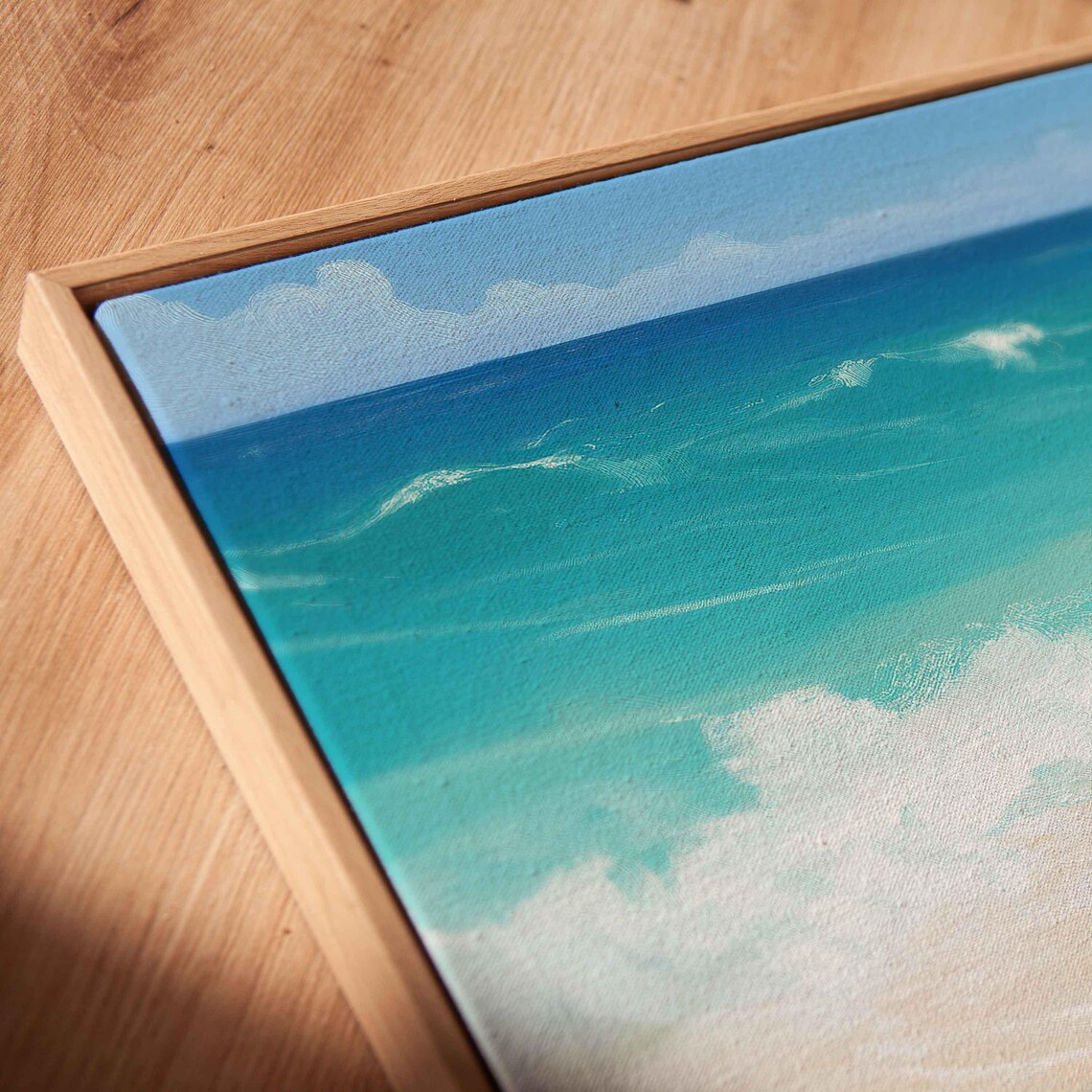 Tranquil Beach Scene Poster, Soft Sand Gentle Waves - Image 2