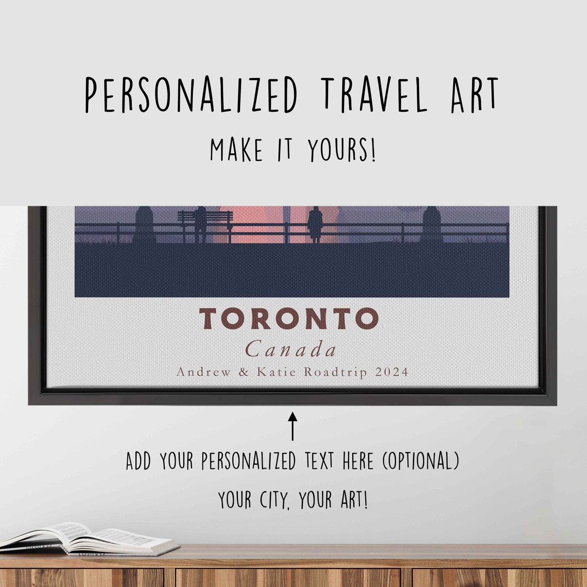 Toronto Canada CN Tower Skyline Waterfront Sunset Travel Poster - Image 4