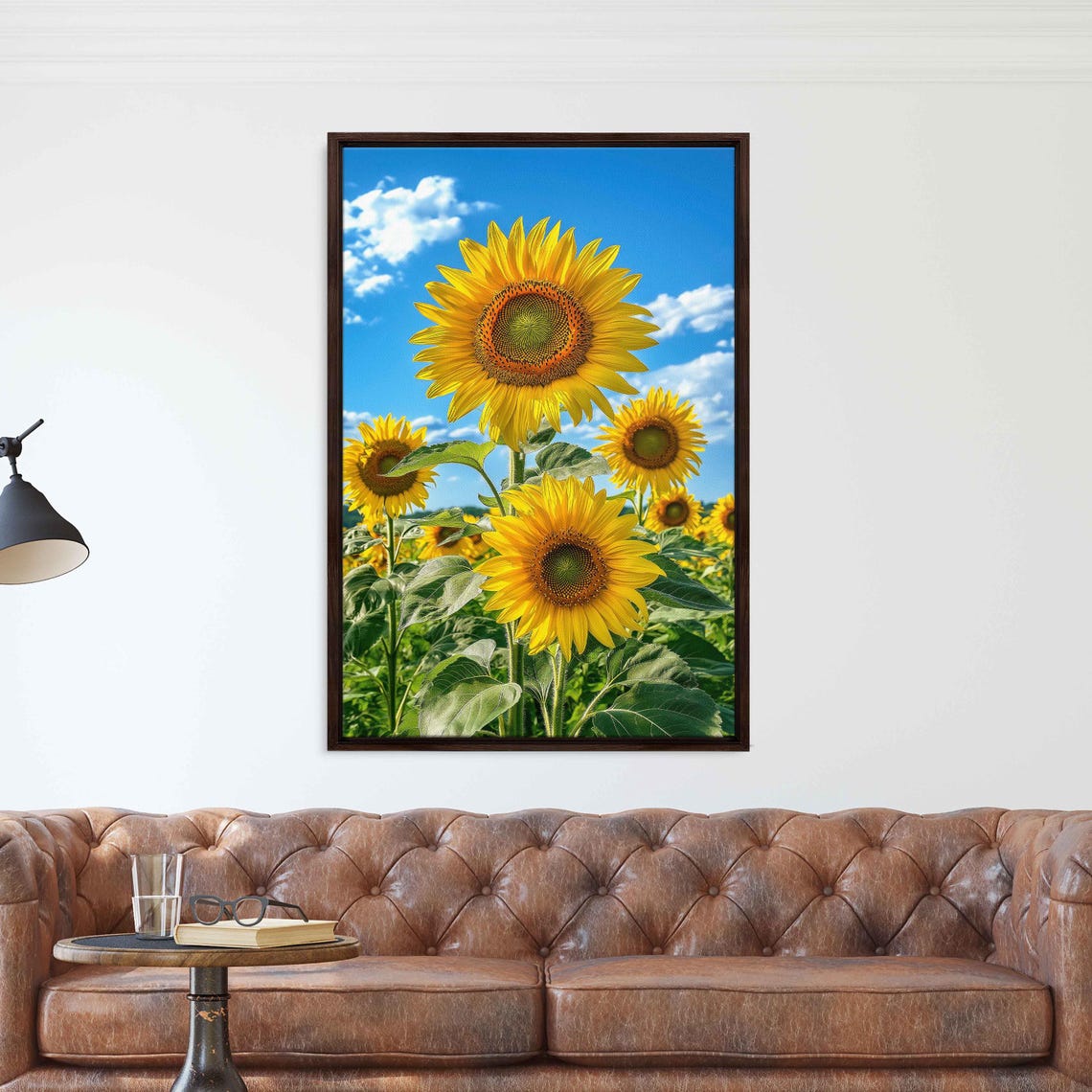 Giant Yellow Sunflowers Under A Bright Blue Summer Sky Poster - Image 3