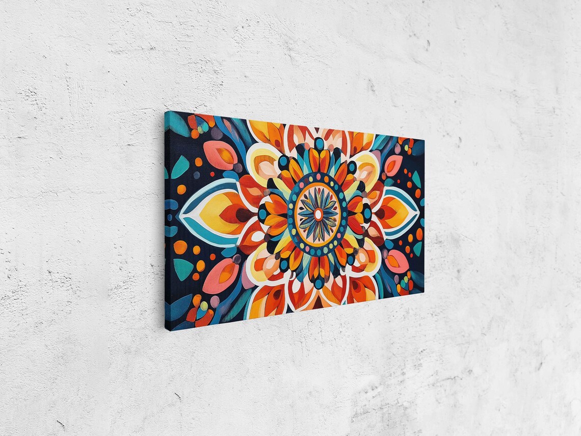 Colorful Mandala Design, Intricate Patterns Art Print - Image 4