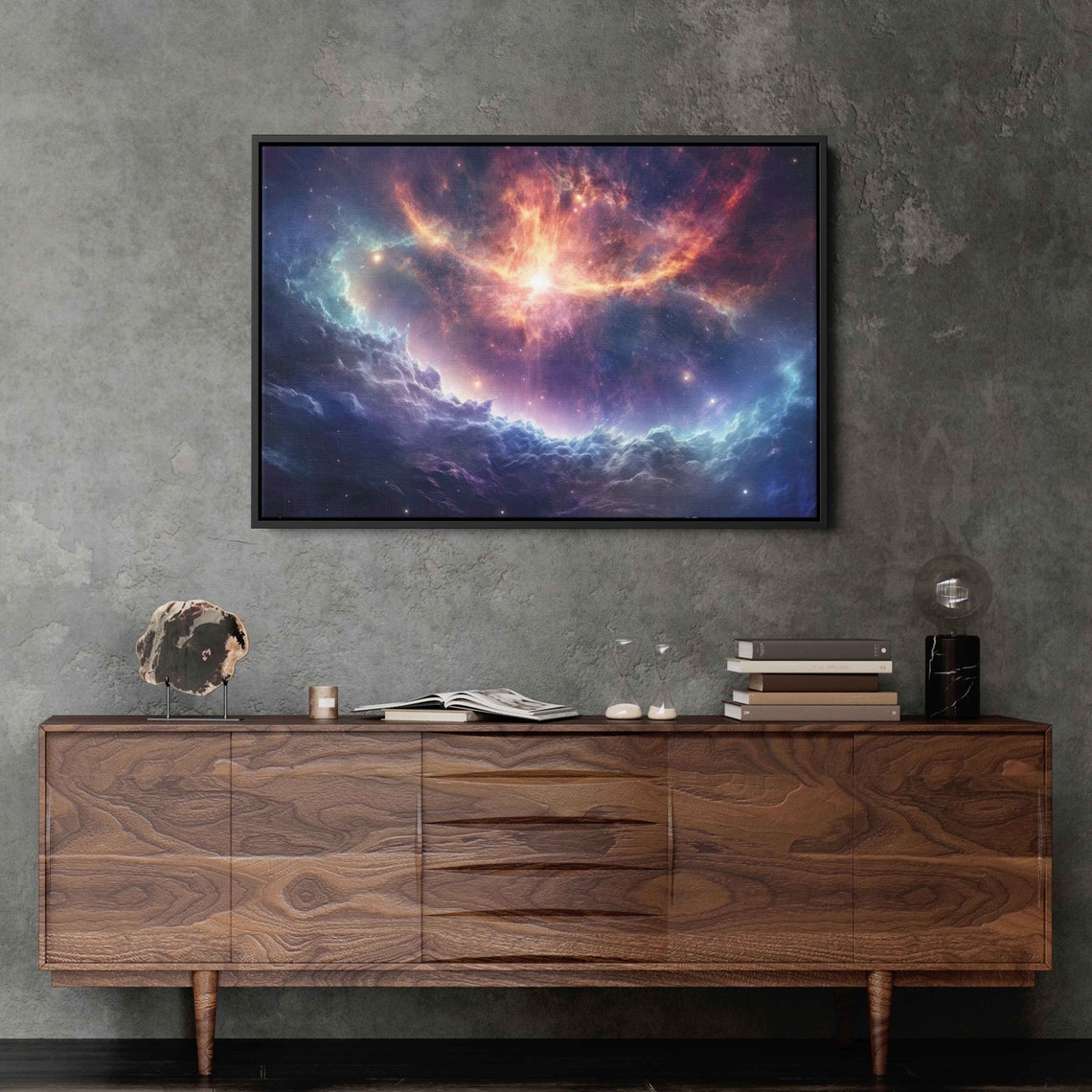 Cosmic Nebula Pulsar Star Space Galaxy Colorful Deep Universe Print