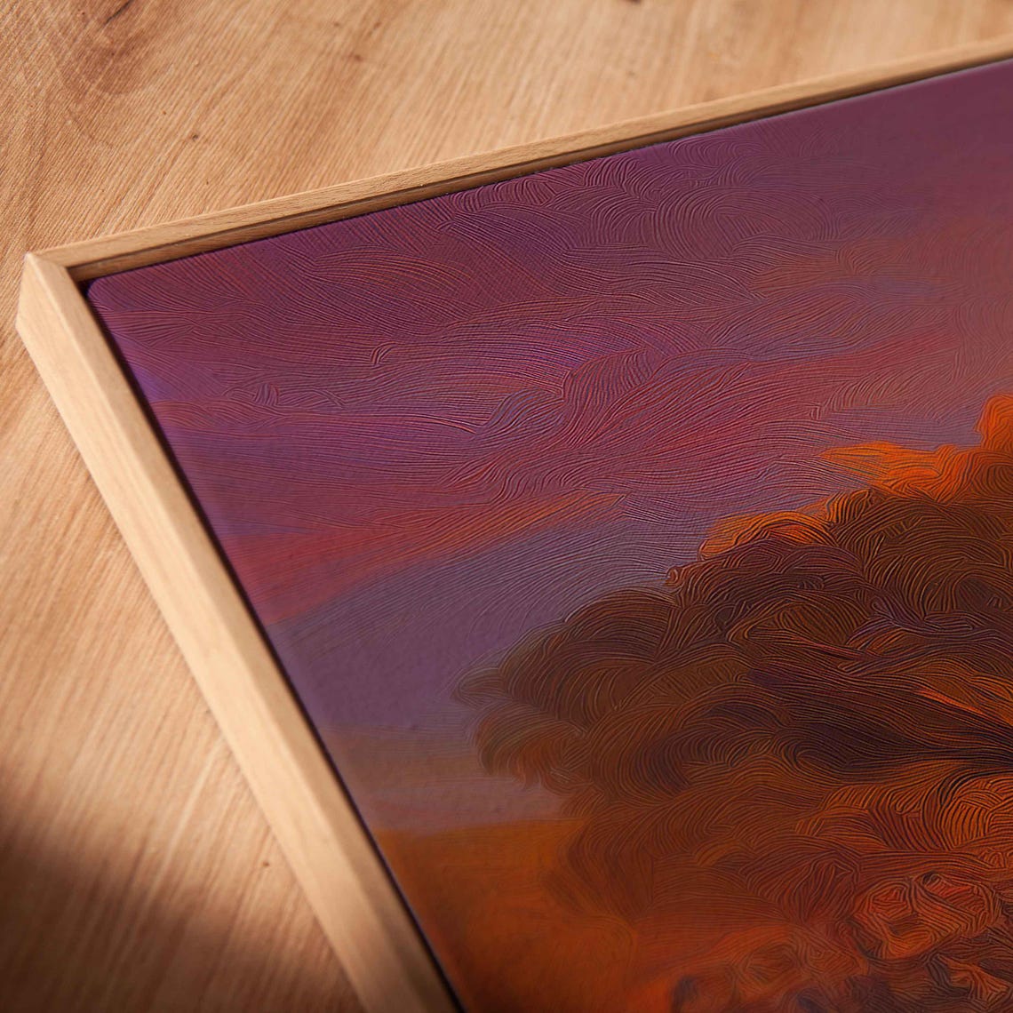 Mighty Lion At Water's Edge Fiery Sunset Panoramic Wildlife Poster - Image 2