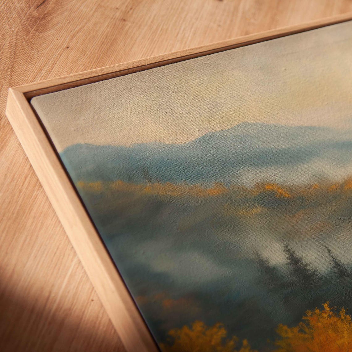 Great Smoky Mountains Autumn Misty Blue Ridges Fall Foliage Poster - Image 2