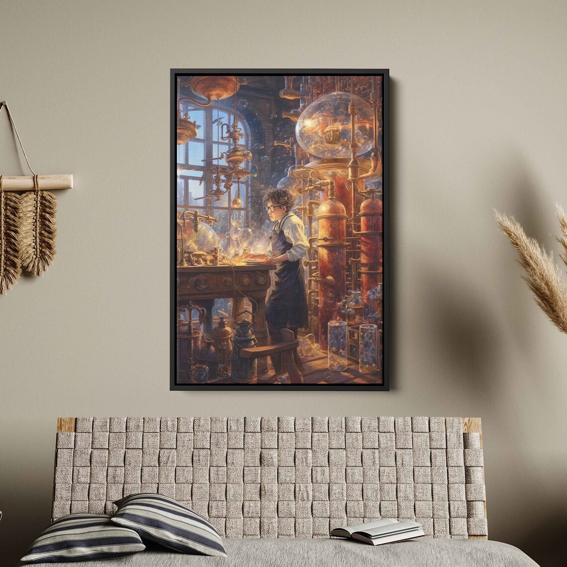 Steampunk Science Laboratory Art Print, Bedroom Decor - Image 3