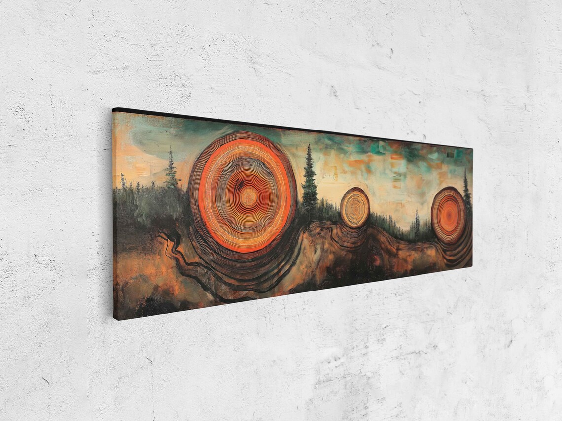 Tree Rings Panoramic Landscape Art Print - Image 4