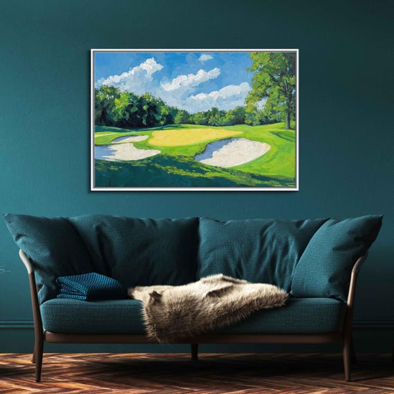Oakmont Country Club Golf Course Acrylic Wall Art Print Picturesque Fairways Gift For Golfer Golfing Green Ready To Hang