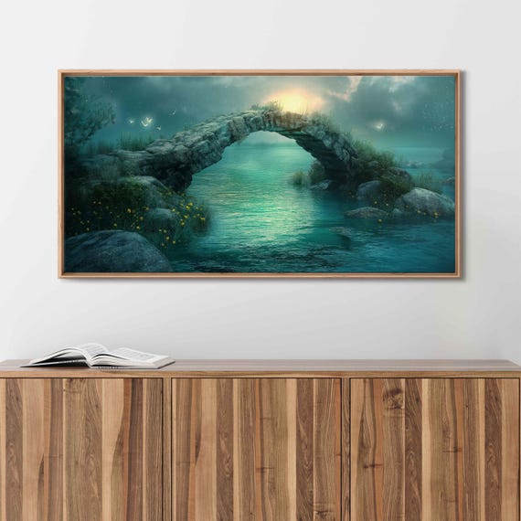 Ancient Stone Bridge Over Turquoise Waters