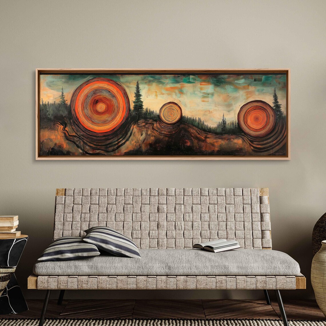 Tree Rings Panoramic Landscape Art Print - Image 3