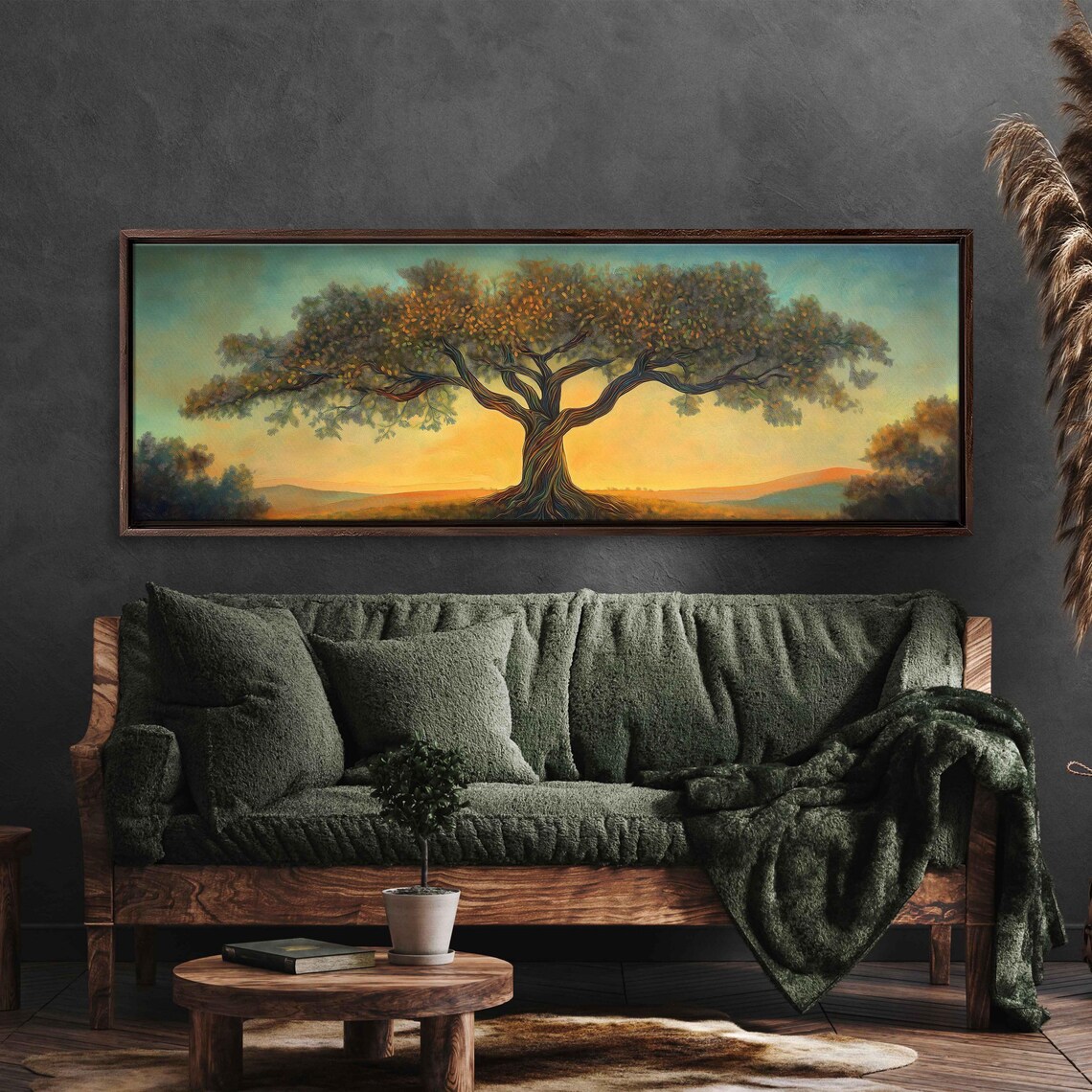 Tree Of Life Artwork Wall Art Print Earth Toned Pastels Natures Growth And Connections