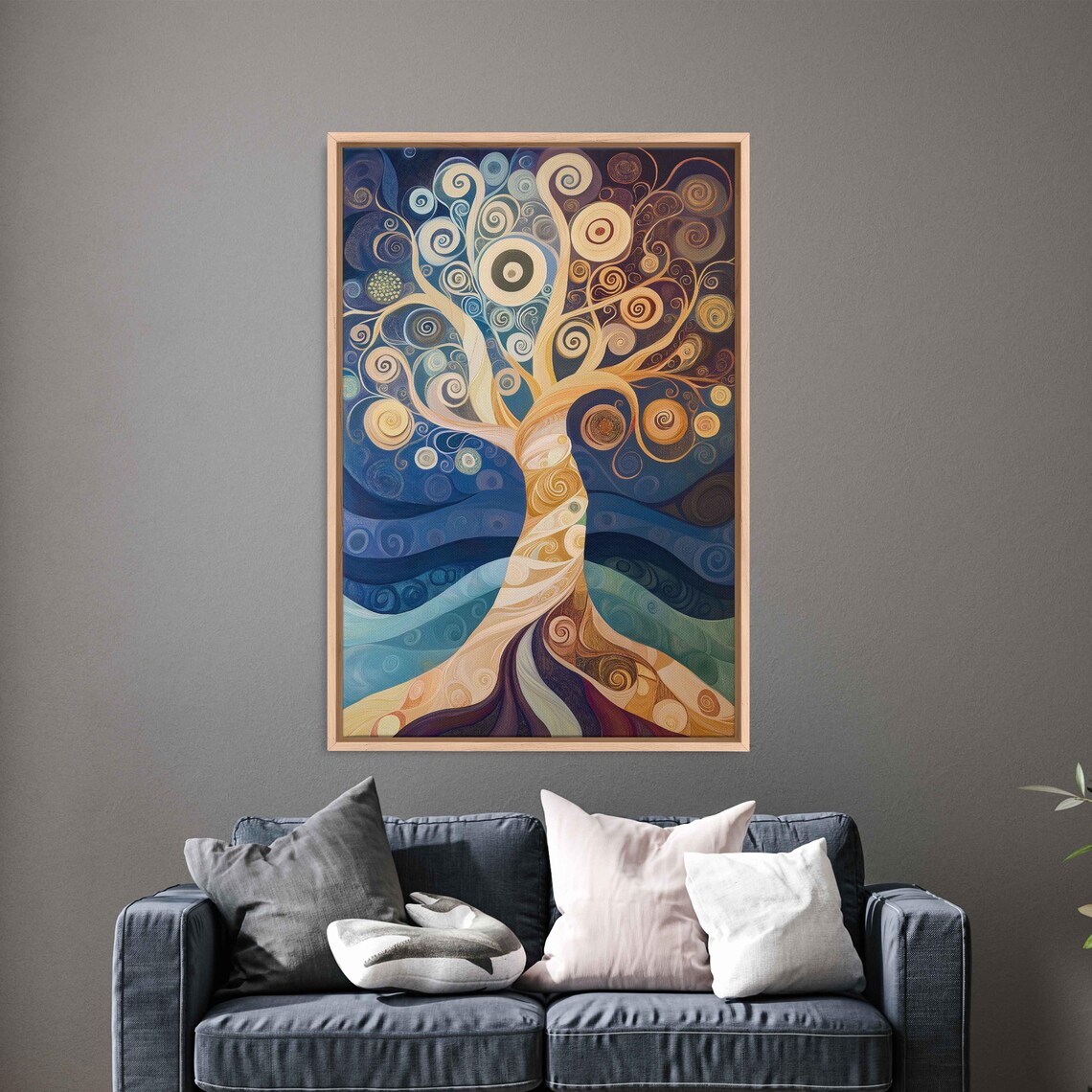 Tree Of Life Art Wall Art Print Earthy Pastel Colors Swirling Patterns Nature Connection - Image 3