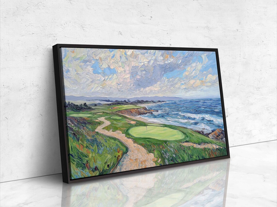 Pebble Beach Golf Course Impressionist Art Print - Image 4