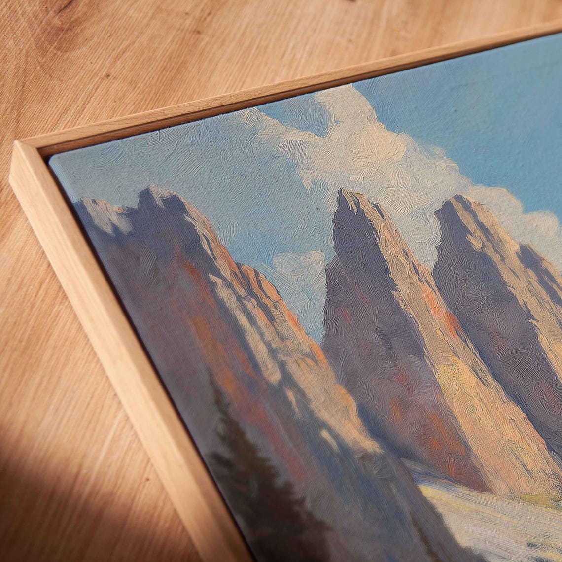 Dolomites Jagged Cliffs Wildflower Meadow Morning Light Travel Poster - Image 2