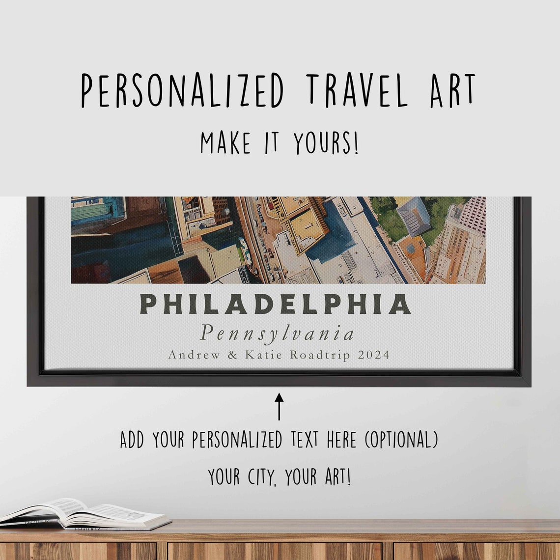 Philadelphia Pennsylvania Aerial Skyscrapers Downtown Overhead Poster - Image 4