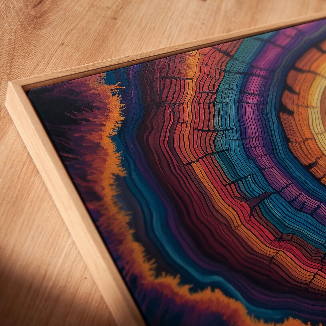 Tree Rings Mandala, Abstract Nature Design - Image 2