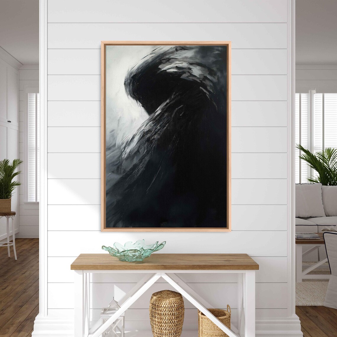 Modern Abstract Monochrome Art Print, Light And Shadow