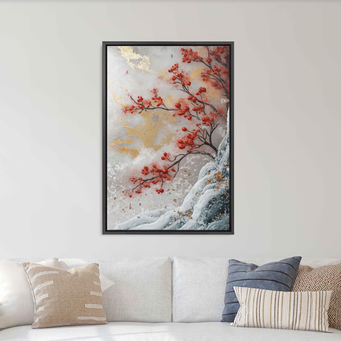 Surreal Frost Covered Tree Branches Art Print