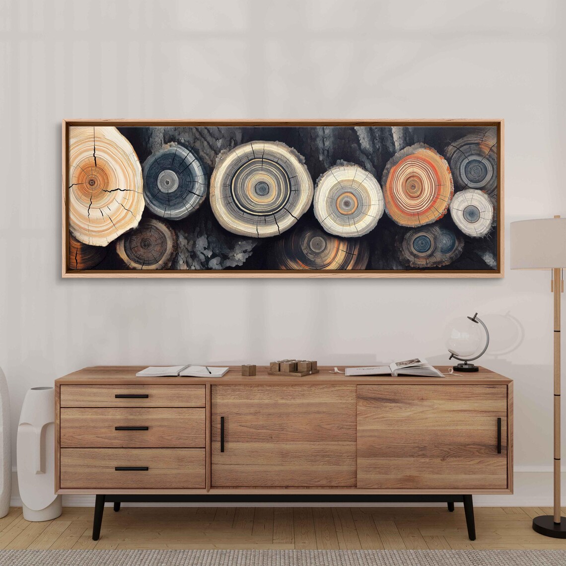 Tree Rings, Colorful and Black White Juxtaposition