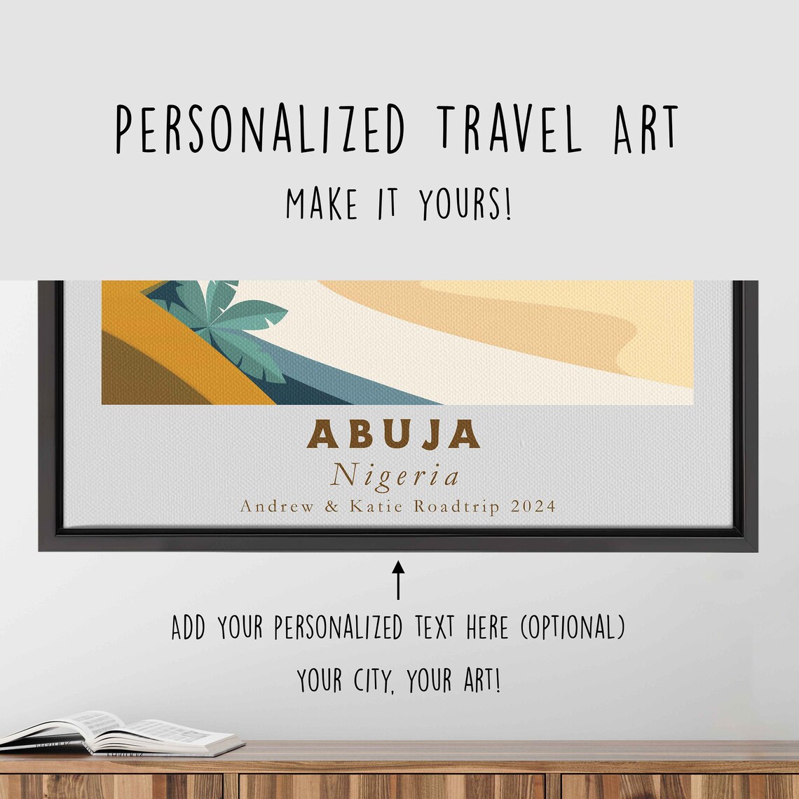 Abuja Nigeria National Mosque Dome Waterfront Sunset Travel Poster - Image 4