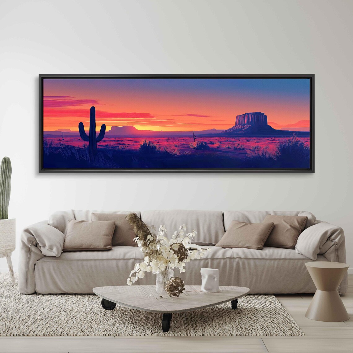 Arizona Desert Sunset Wall Art Print Minimalist Landscape Color Block Art - Image 3